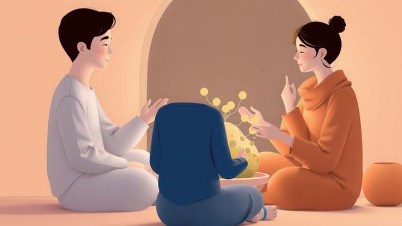Una escena serena e íntima se desarrolla