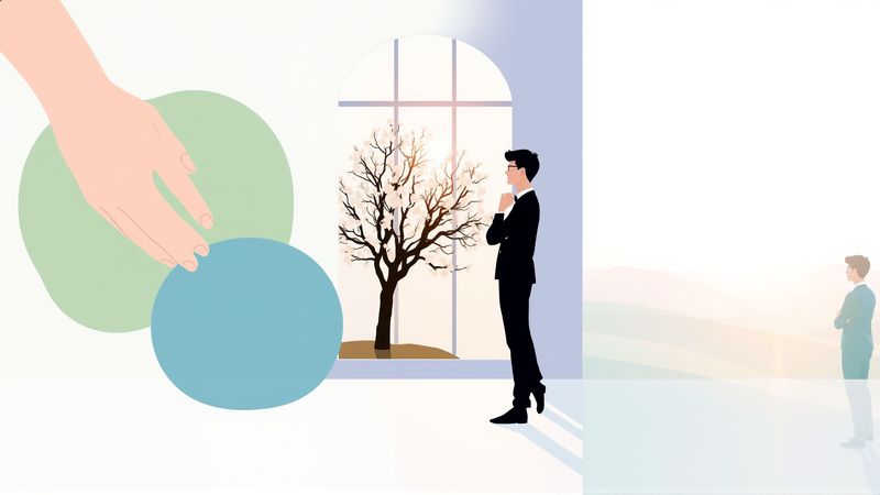 Conexión tranquila y armoniosa en paisaje sereno