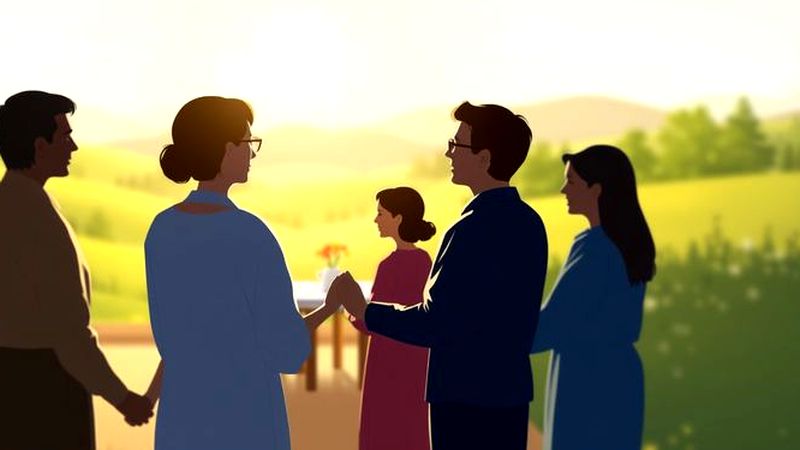 Un círculo de figuras comprende armoniosamente