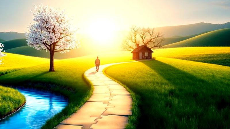 Un sendero luminoso guía hacia la paz