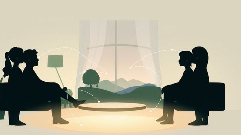 Siluetas conectadas transmiten paz y amistad