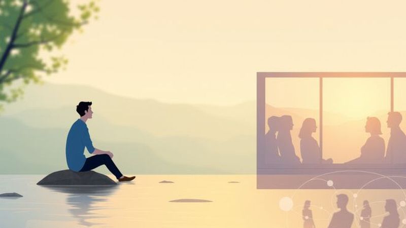 La ilustración captura conexiones emocionales silenciosas