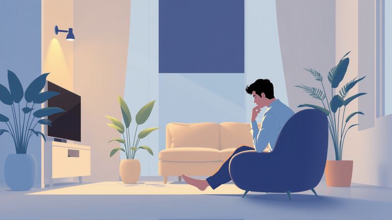Una figura observa con empatía en calma