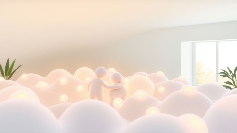 Un abrazo luminoso de crecimiento interior