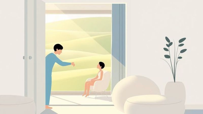 Un portal tranquilo ofrece conexión pacífica