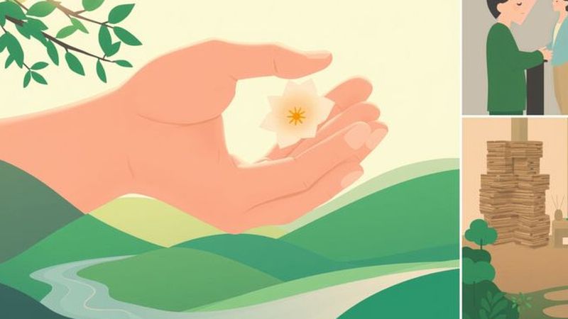 Dos manos construyen paz y confianza
