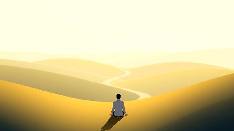 Un ser solitario encuentra paz serena